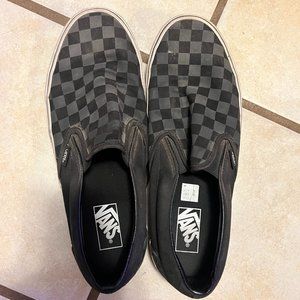 Men's Checkered Vans Slip ons